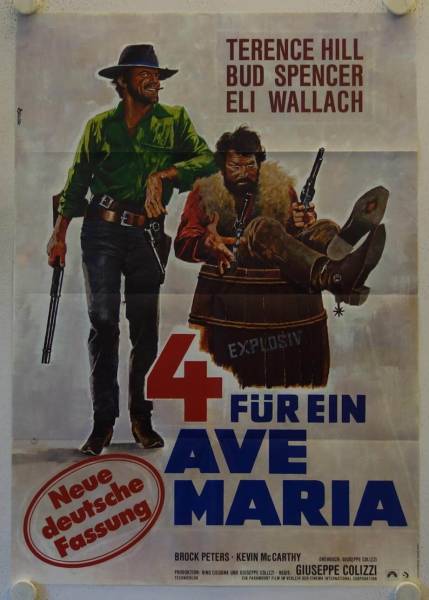 Vier für ein Ave Maria originales deutsches Filmplakat (R70s)